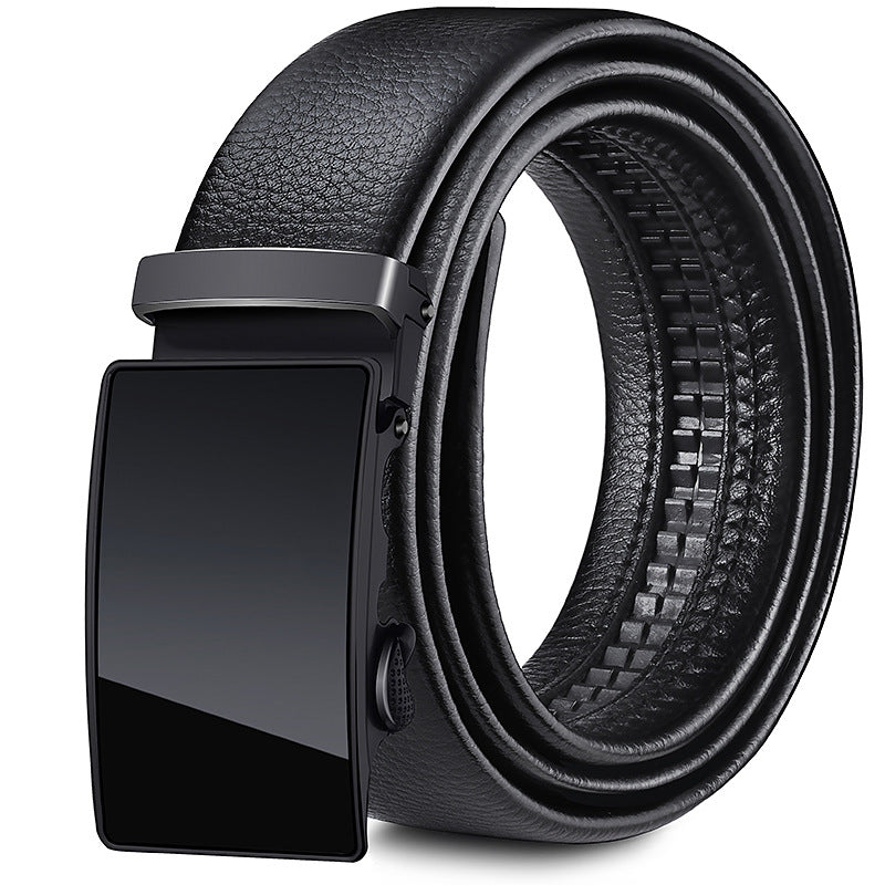 FlexBelt™ Automatic Buckle Leather Belt – Adjustable Casual Belt