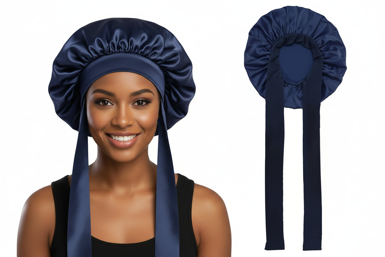 SilkGlow™ Mulberry Silk Hair Bonnet.