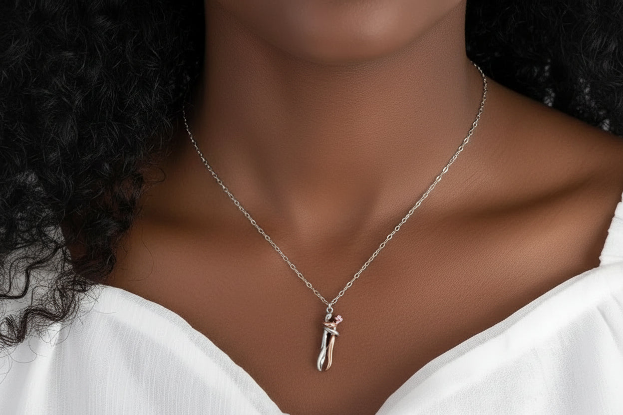 925 Silver Infinite Love Embrace Necklace