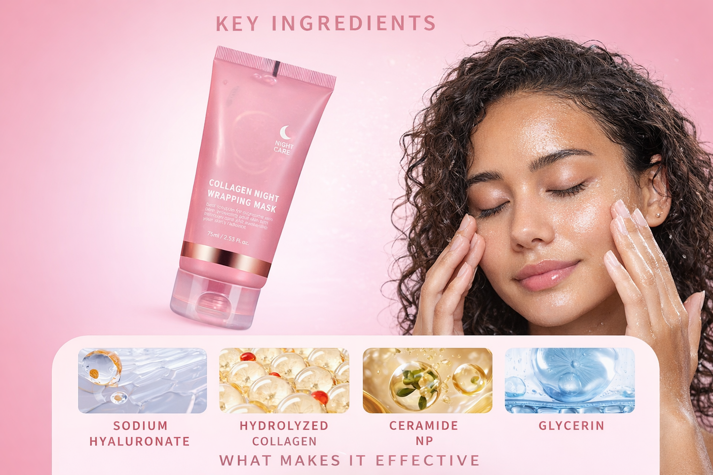 Collagen Overnight Peel-Off Face Mask – Hydrating & Firming Treatment