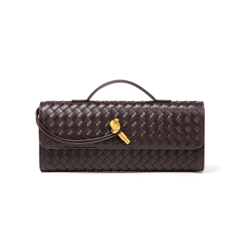 WeaveLux™ Woven PU Leather Handbag