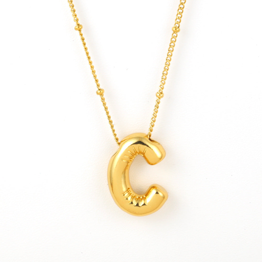 Bubble Alphabet Necklace