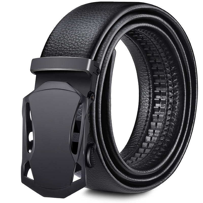 FlexBelt™ Automatic Buckle Leather Belt – Adjustable Casual Belt