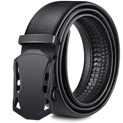 FlexBelt™ Automatic Buckle Leather Belt – Adjustable Casual Belt