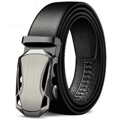 FlexBelt™ Automatic Buckle Leather Belt – Adjustable Casual Belt