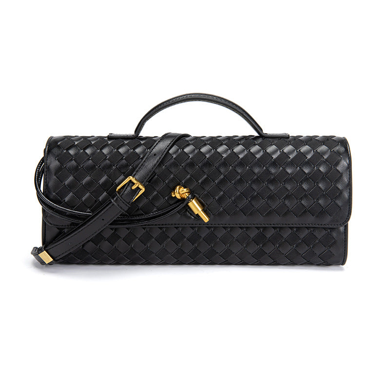 WeaveLux™ Woven PU Leather Handbag