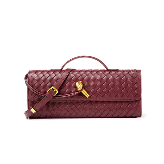 WeaveLux™ Woven PU Leather Handbag