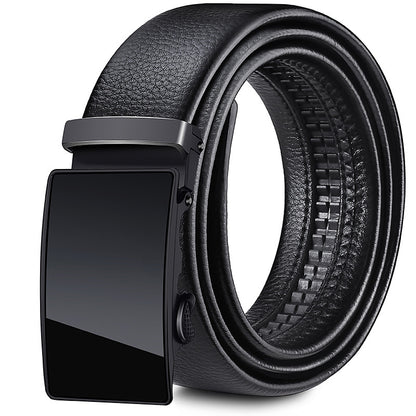 FlexBelt™ Automatic Buckle Leather Belt – Adjustable Casual Belt