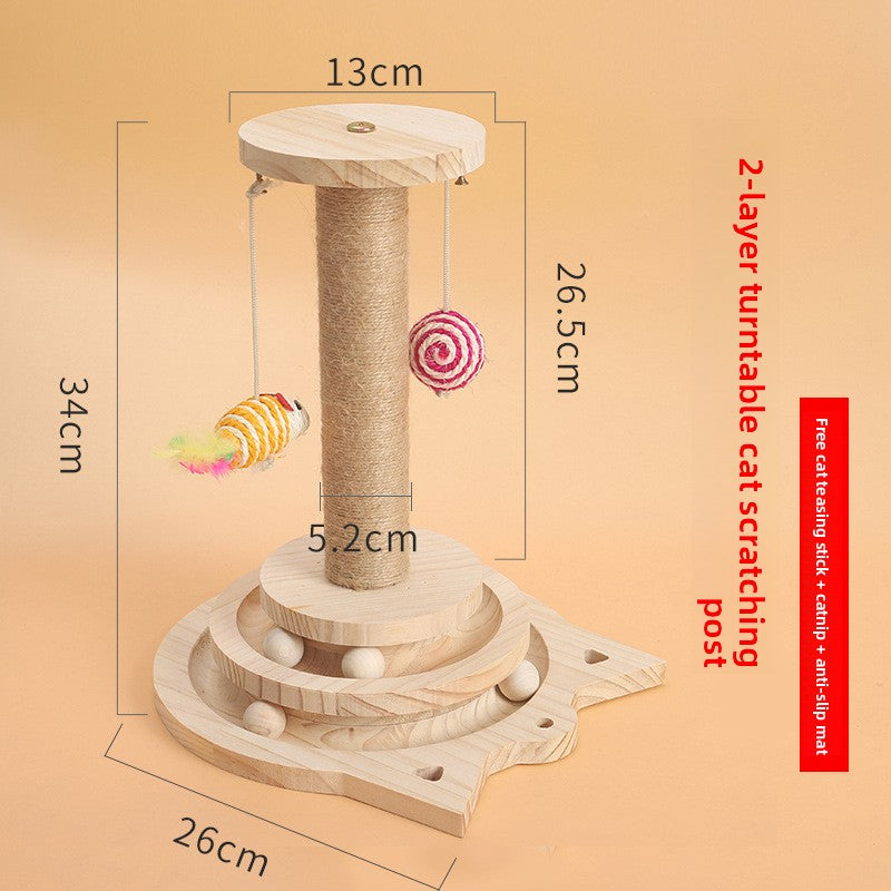 PawPlay™ Wooden Cat Toy