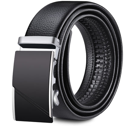 FlexBelt™ Automatic Buckle Leather Belt – Adjustable Casual Belt