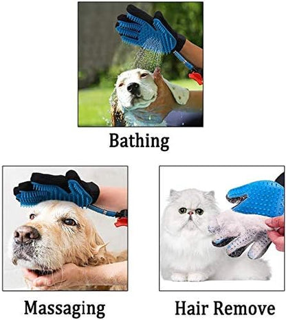 Pet Bathing Glove with Water Spray – Silicone Dog & Cat Grooming Brush