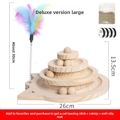PawPlay™ Wooden Cat Toy