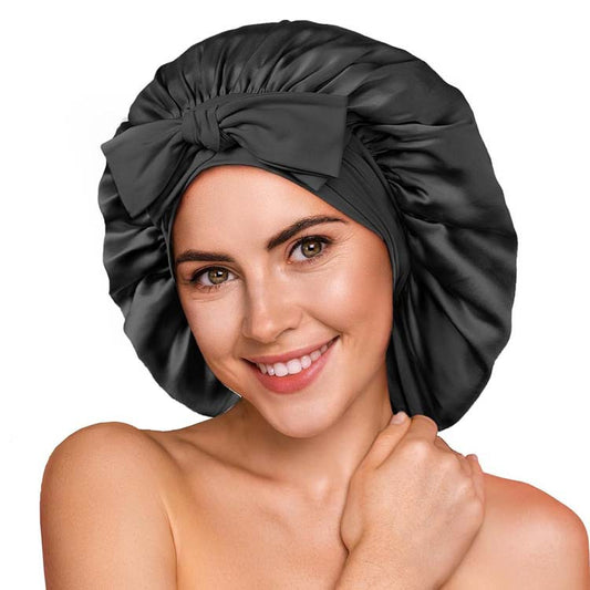 SilkGlow™ Mulberry Silk Hair Bonnet.