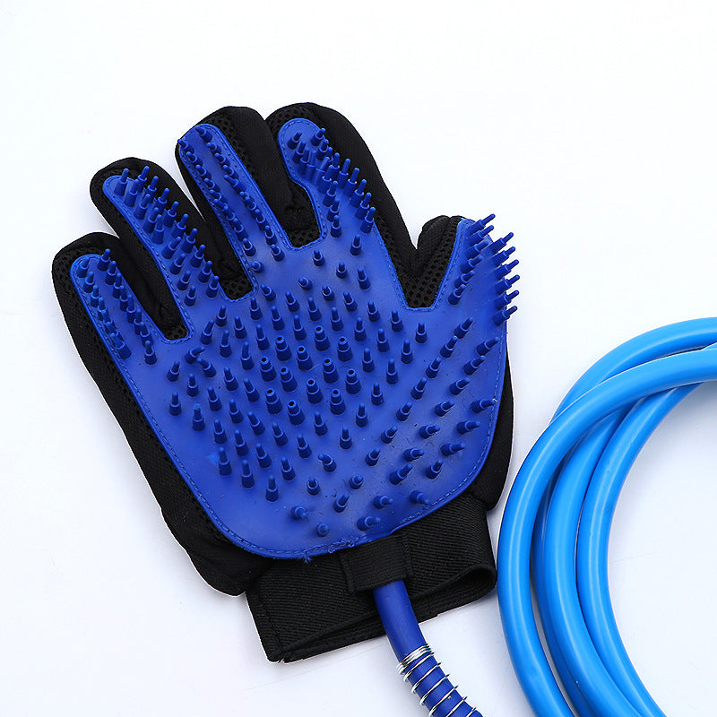 Pet Bathing Glove with Water Spray – Silicone Dog & Cat Grooming Brush
