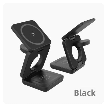 MagFold™ 3-in-1 Magnetic Wireless Charger – Foldable Fast Charging Stand