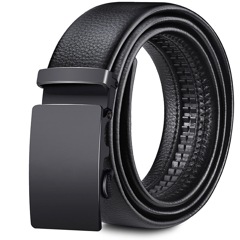 FlexBelt™ Automatic Buckle Leather Belt – Adjustable Casual Belt