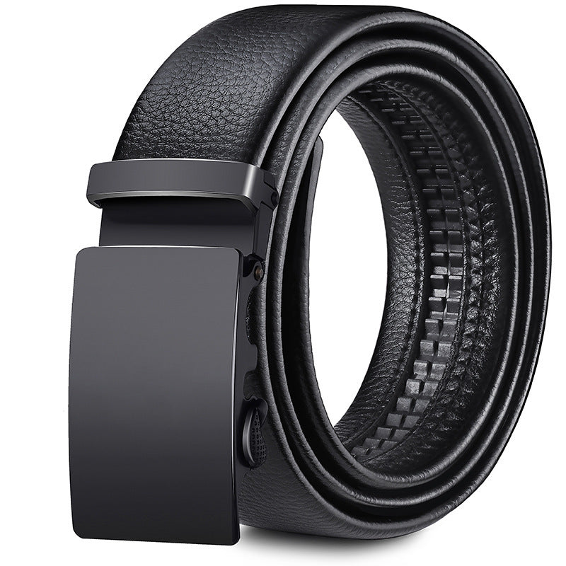 FlexBelt™ Automatic Buckle Leather Belt – Adjustable Casual Belt