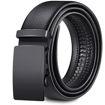 FlexBelt™ Automatic Buckle Leather Belt – Adjustable Casual Belt
