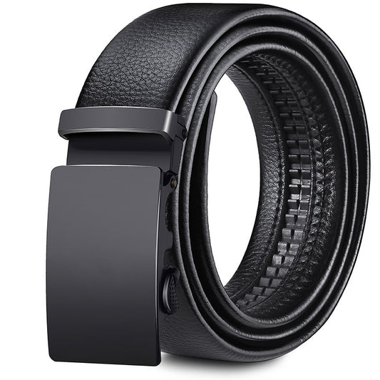 FlexBelt™ Automatic Buckle Leather Belt – Adjustable Casual Belt
