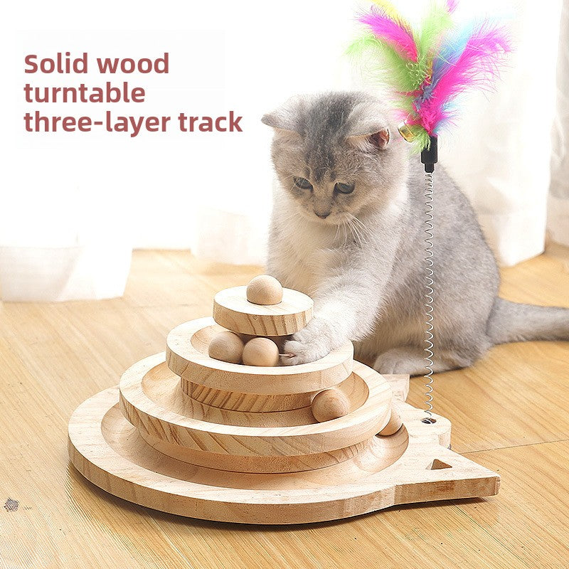 PawPlay™ Wooden Cat Toy