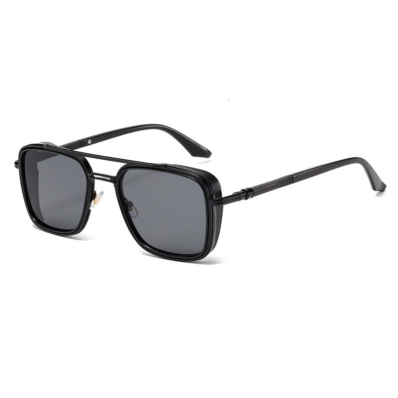 Double Bridge UV400 Sunglasses – Fashion Metal Frame