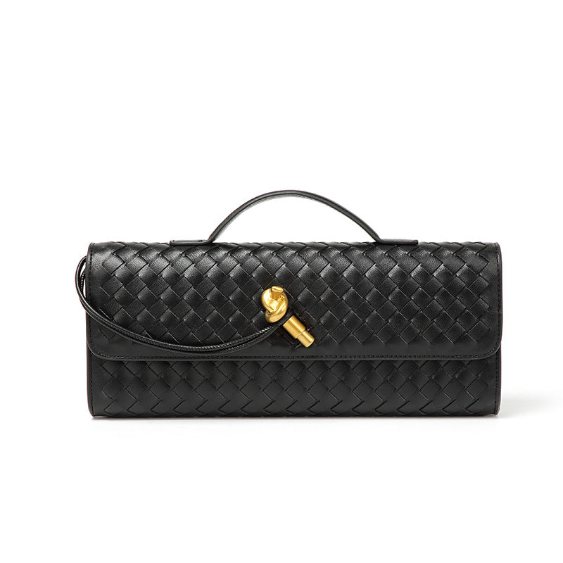 WeaveLux™ Woven PU Leather Handbag